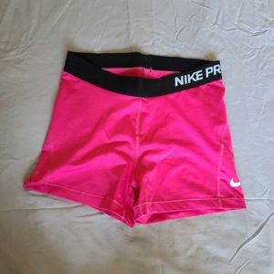 Nike Pro Hot Pink Athletic shorts, medium